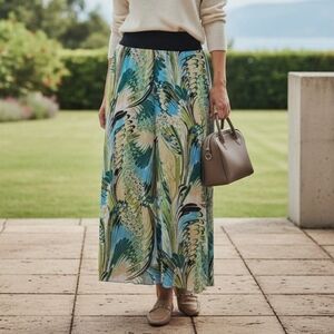 Vtg Linda Lundström Maxi Skirt: 1970s Boho Art-to-Wear, Size M